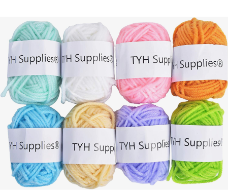  Kulahlik 250g(5x50g) Acrylic Yarn for Crochet/Knitting,  Colorful Gradient Yarn Thread, 5 Rolls Skeins, Perfect for Any Knitting  Crochet and Crafts Mini Project